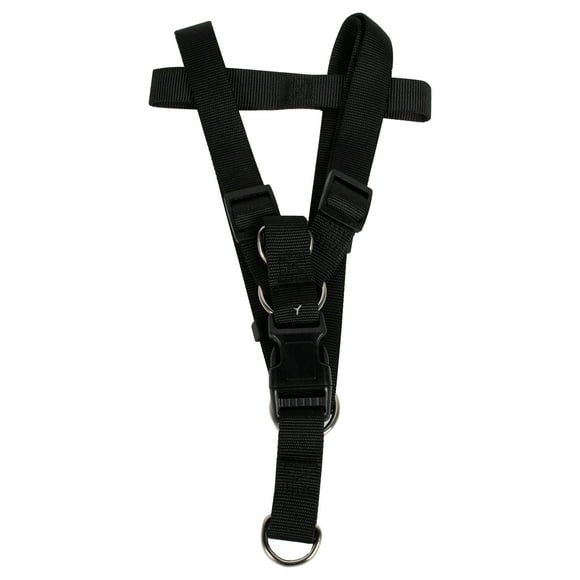 Vibrant Life Nylon Adjustable Step-In Dog Harness, Black, L