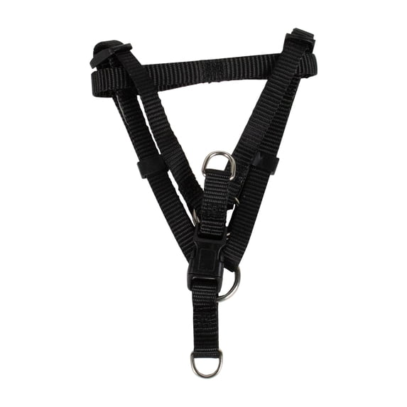 Vibrant Life Nylon Adjustable Step-In Dog Harness, Black, S