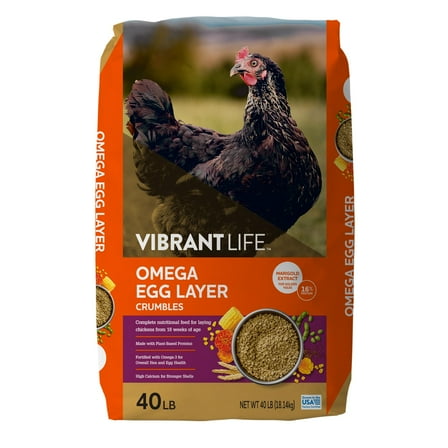 Vibrant Life Omega Egg Layer Crumble, 40 lb Bag