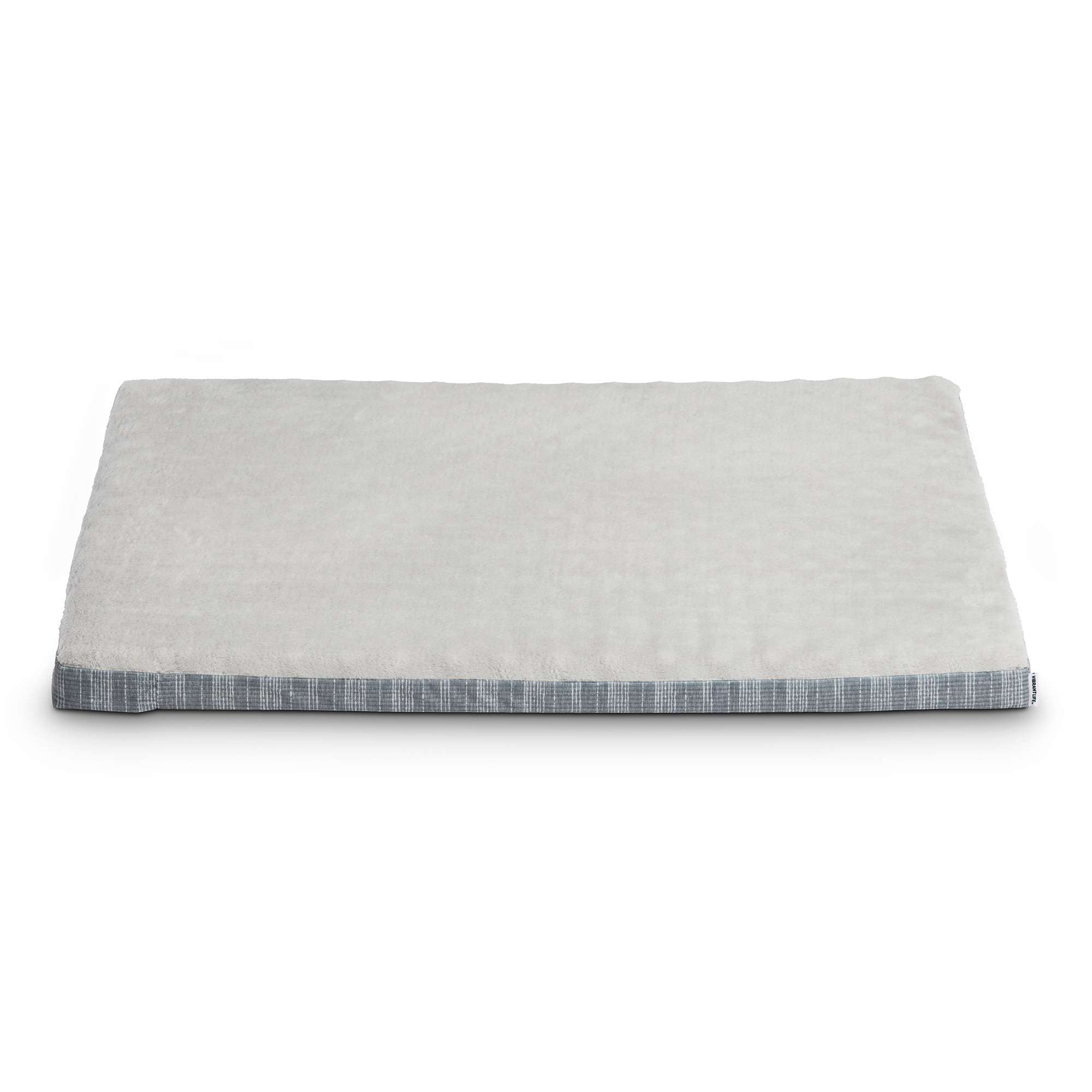 Vibrant Life Large Orthopedic Foam Dog Bed for Large Breeds, Large, 36" x 27", Grey