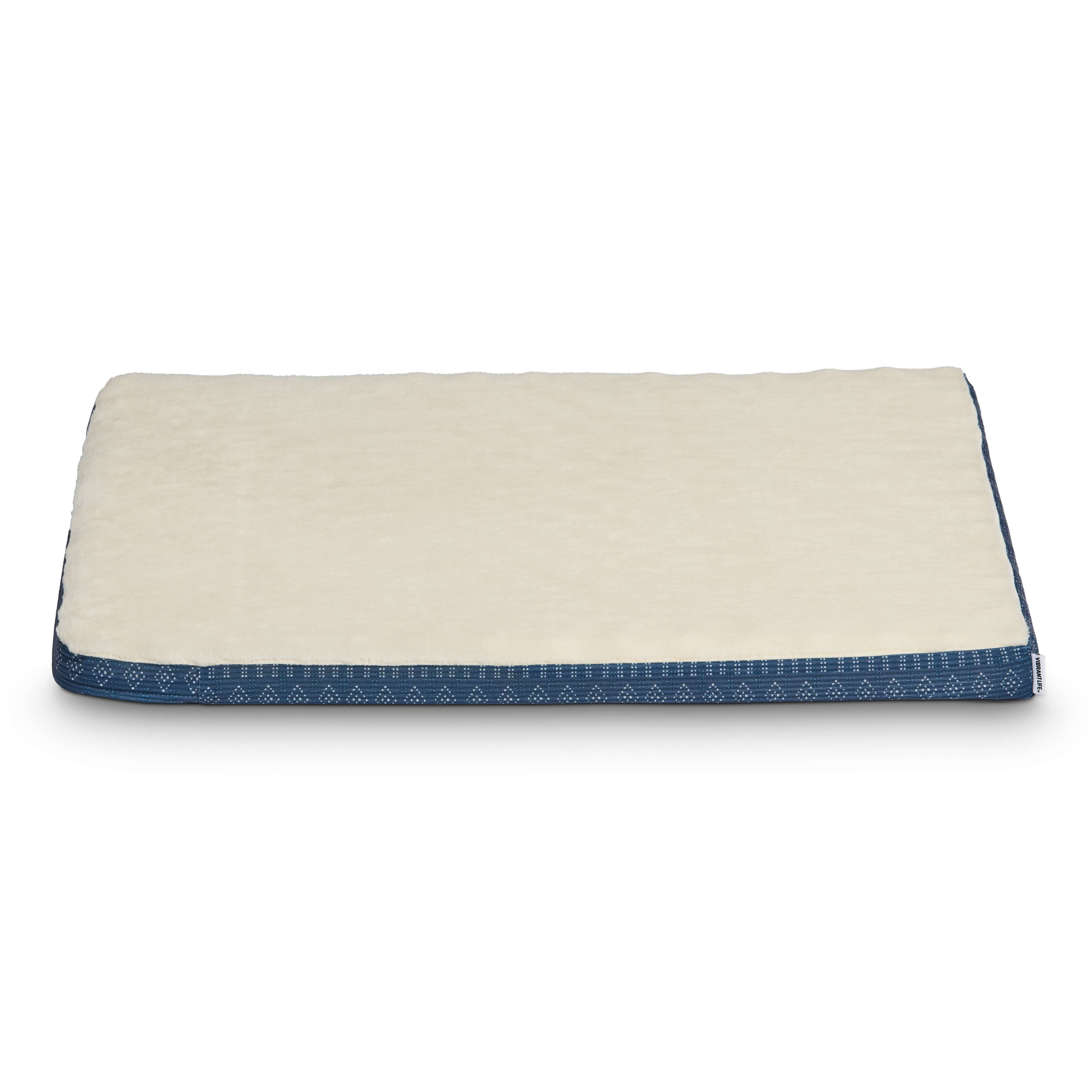 Vibrant Life Orthopedic Foam Dog Bed, Blue , Medium 29" x 20"