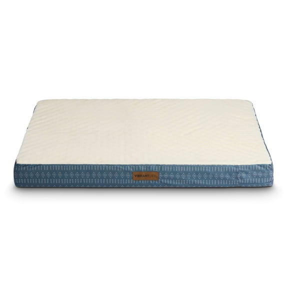 Vibrant Life Orthopedic Foam Dog Bed for Large Breeds, Extra Large, Blue 41" x 31"