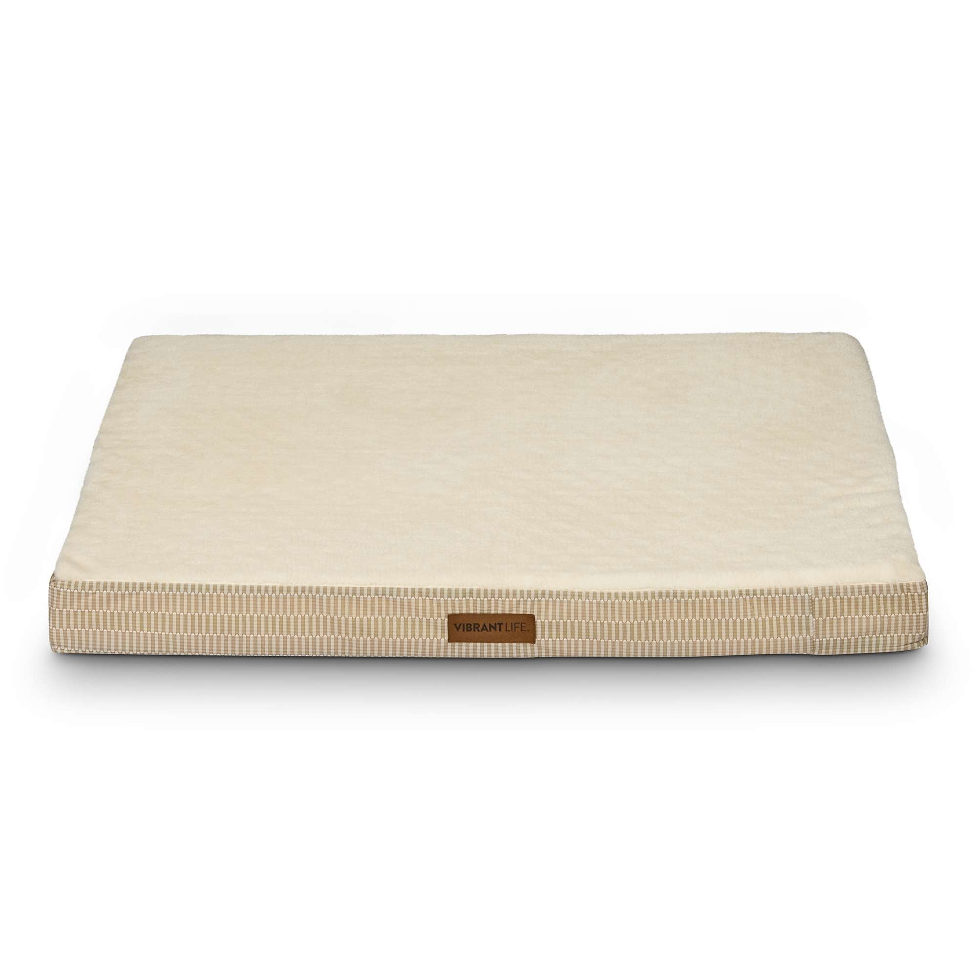 Vibrant Life Jumbo Orthopedic Foam Dog Bed for Large Breeds , Extra Large 41" x 31", Tan