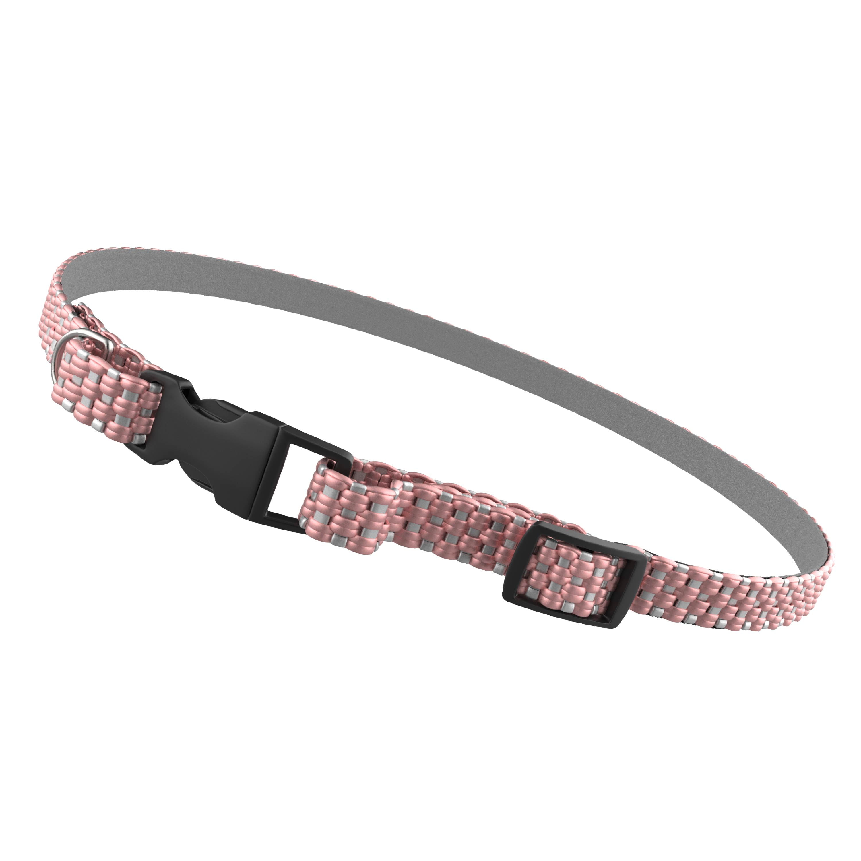 Vibrant Life Woven Dog or Cat Collar, Pink, XS