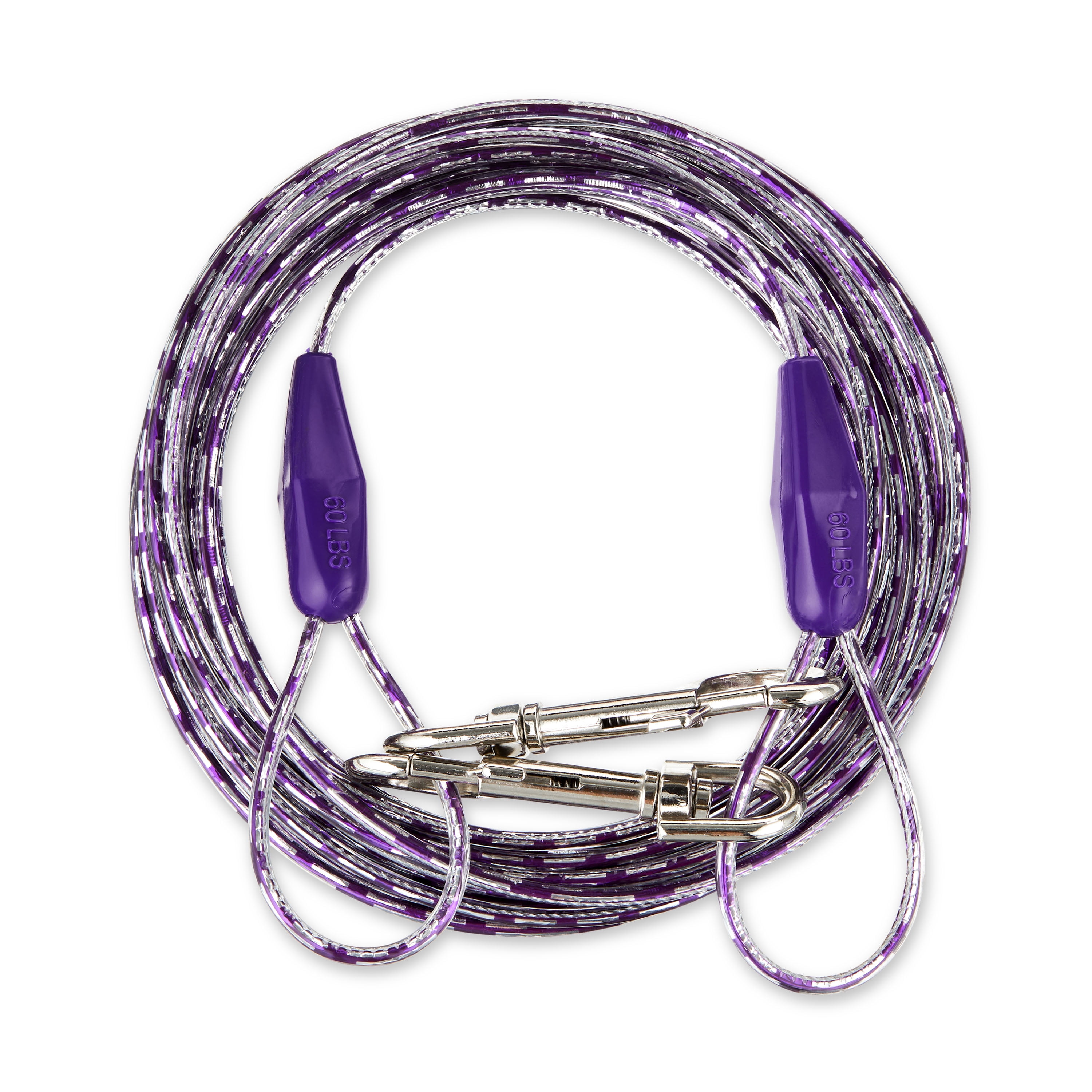 Vibrant Life Pattern Vinyl Covered TieOut for Dogs up to 60 Pounds, Medium, 25'