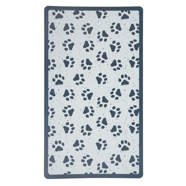 Vibrant Life Paw Print Vinyl Dog Food Placemat