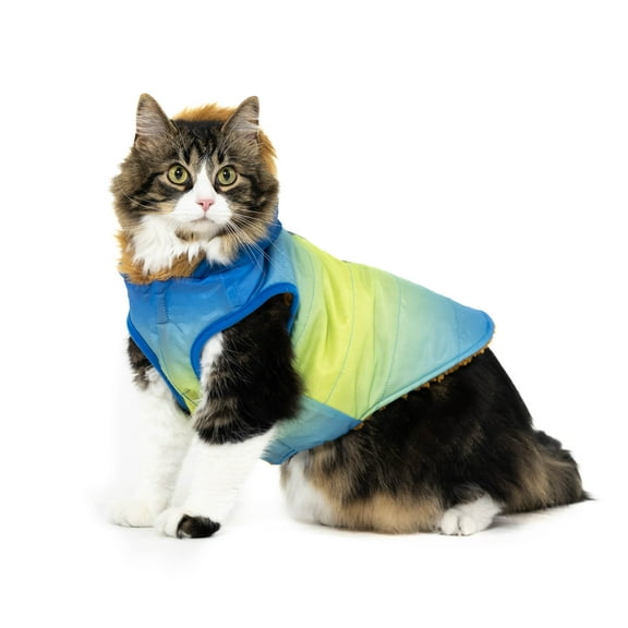 Vibrant Life Pet Hooded Jacket, Blue Ombre, S