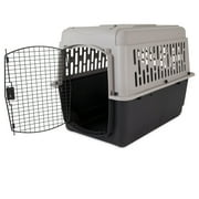 Vibrant Life Pet Kennel Medium 36" Dog Crate, Plastic Travel Pet Carrier for Pets 50-70 lb, Grey