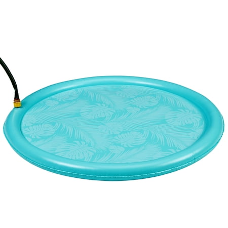Vibrant Life Pet Splash Mat, Blue Palm, 39" Diameter