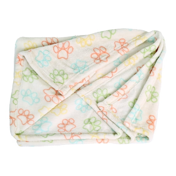 Vibrant Life Pet Throw, Multicolor Paws, 36" x 27"
