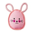 thumbnail image 1 of Vibrant Life Pink Easter Bunny Nylon with Rope & Squeaker Dog Toy, Chew Level 2, 1 of 6