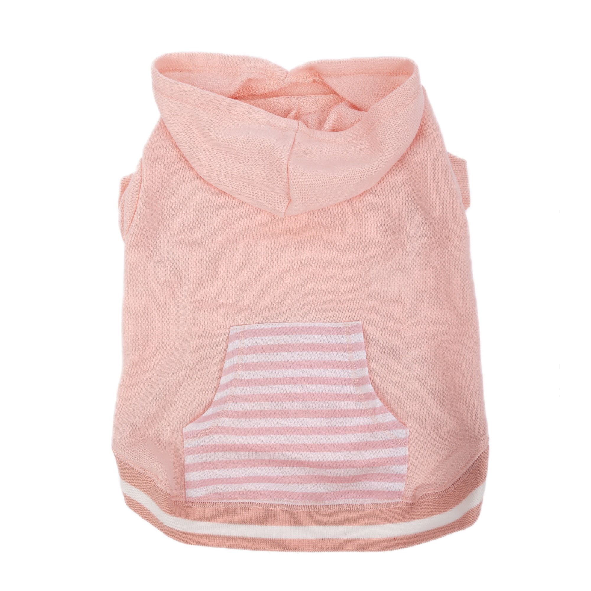 Vibrant Life Pink Striped Pull Over Pet Pocket Hoodie for Dogs/Cats, XS