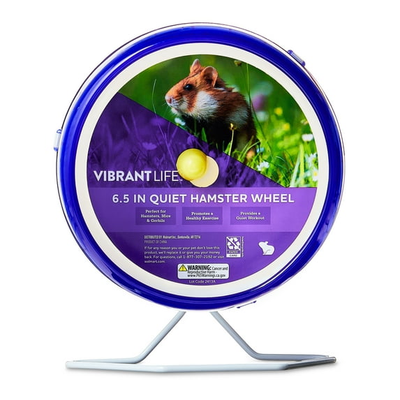 Vibrant Life Plastic Quiet Hamster Wheel, 6.5 in