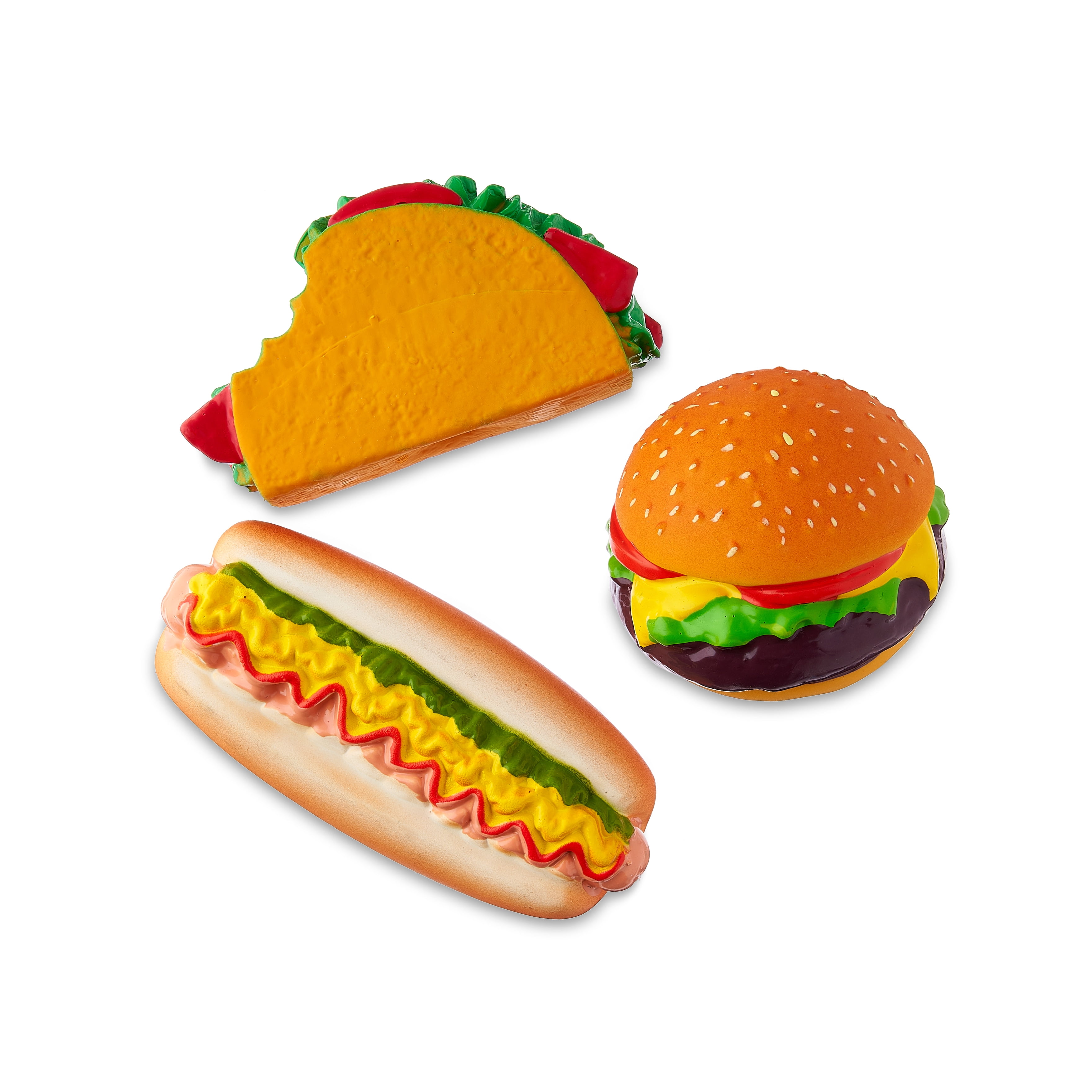 Latex fast food design dog toy