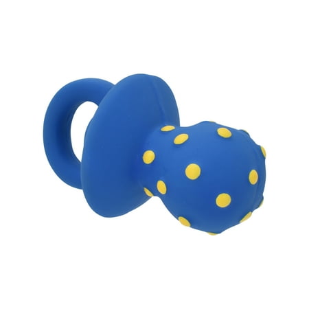 Vibrant Life Playful Buddy Pacifier Dog Toy, Latex with Plush Filling, Chew Level 1
