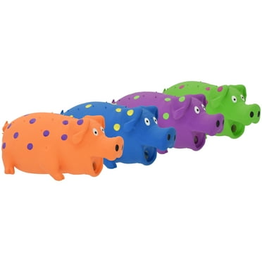 Vibrant Life Playful Buddy Pigglesworth Latex Dog Toy, Grunting Noise, Color May Vary