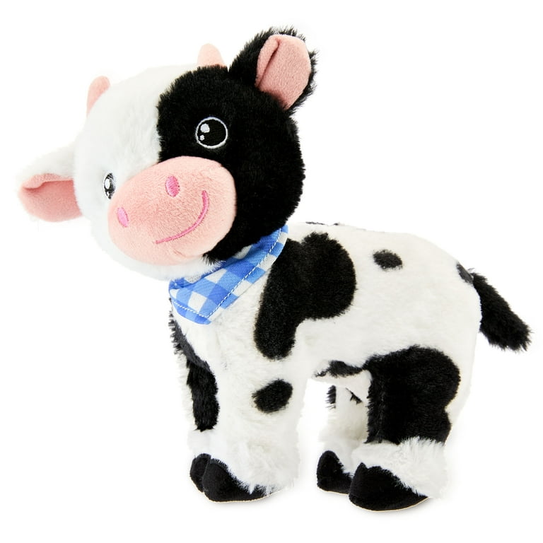 Stuffed cow dog toy discount