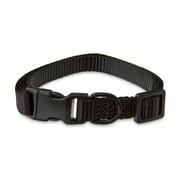 Vibrant Life Solid Polyester Adjustable Dog Collar, Black, S