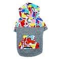 thumbnail image 1 of Vibrant Life Polyester Graffiti Dog Hoodie, Gray, XS, 1 of 5