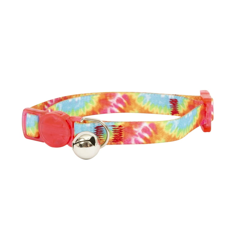 Vibrant Life Polyester Metal Tie Dye Fashion Cat Collar Multi Color one Size OS
