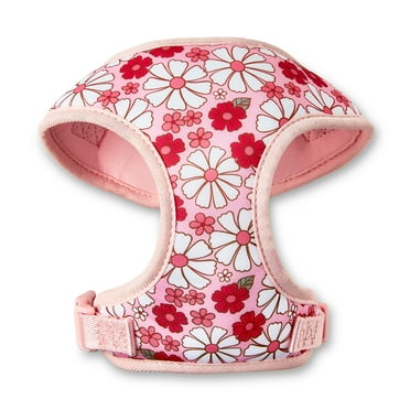 Vibrant Life Polyester & Spandex Floral Adjustable Dog Harness, Pink, XS