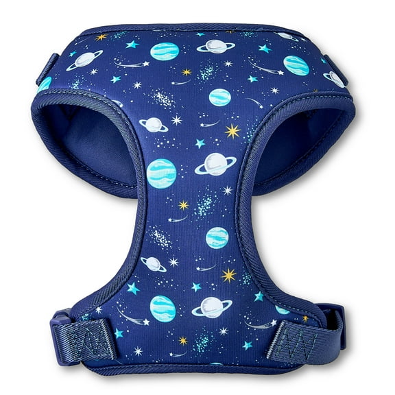 Vibrant Life Polyester & Spandex Space Adventures Adjustable Dog Harness, Blue, Small