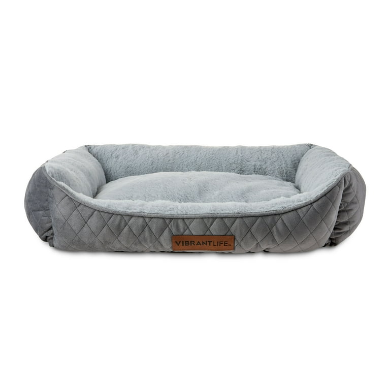 Cuddler Bed Walmart Pet Beds Vibrant Life Quilted Cuddler Pet Bed