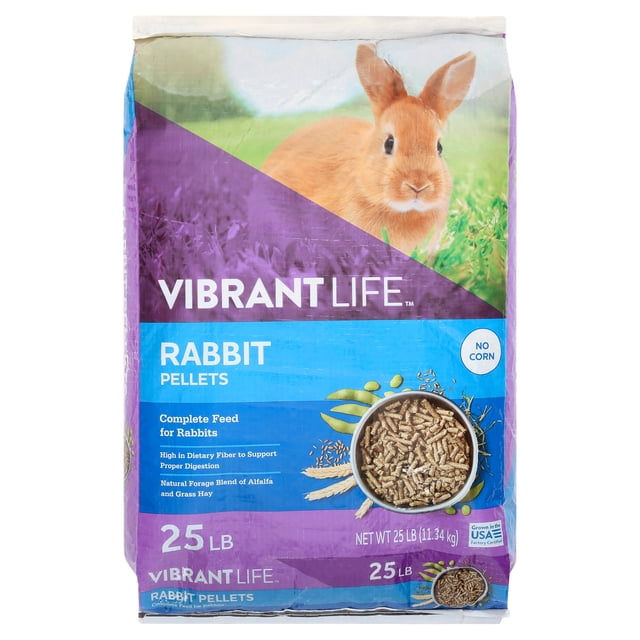 Vibrant Life Rabbit Pellets, 25 lb Bag - Walmart Business Supplies