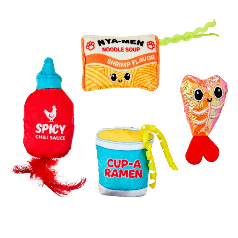 Vibrant Life Nommin' Ramen Catnip Plush Cat Toys 4 Count with
