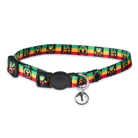 Vibrant Life, Rasta Breakaway Fashion Cat Collar, Multicolored, One Size Fits Most