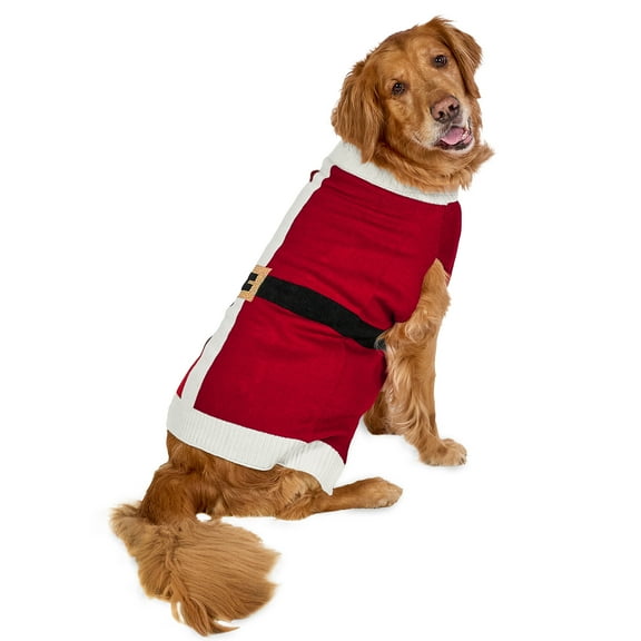 Vibrant Life Holiday Pet Sweater for Dogs, Santa, Red, Extra Large
