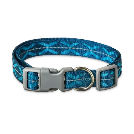 Vibrant Life Reflective Adjustable Dog Collar, Blue, Medium