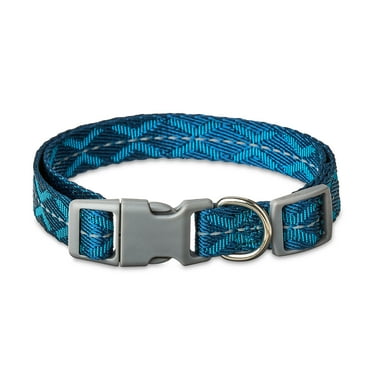 Vibrant Life Reflective Adjustable Dog Collar, Blue, Small