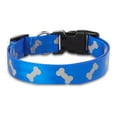 thumbnail image 1 of Vibrant Life Reflective Dog Collar, Blue Bones, x-Small, 1 of 6