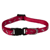 Vibrant Life Reflective Polyester Adjustable Dog Collar, Red, Extra Small XS