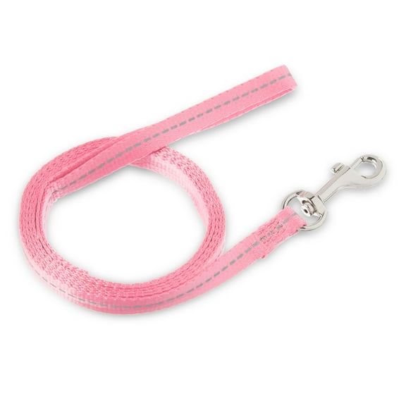 Vibrant Life Reflective Polyester Dog Leash, Pink, Small, 5 feet