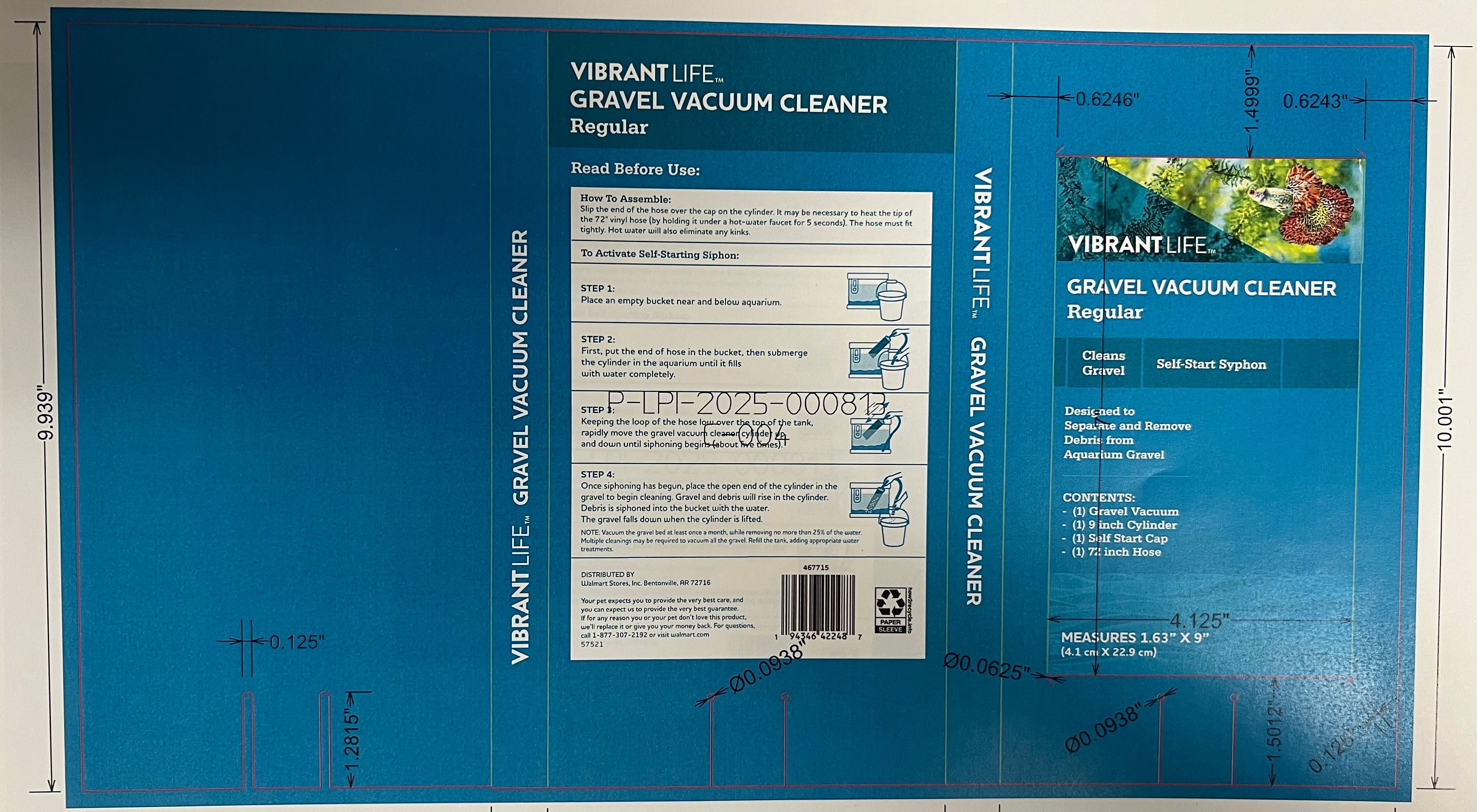 Vibrant Life Regular Aquarium Gravel Vacuum Cleaner, Siphon