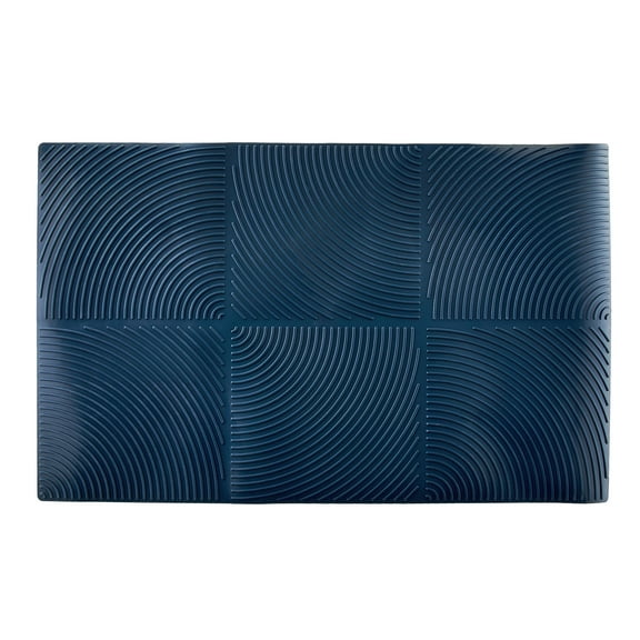 Vibrant Life Ridged Waterproof Non Skid Litter Trapper Mat, Dark Blue, Pack of 1