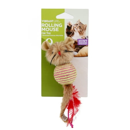 Vibrant Life Rolling Mouse Catnip & Mouse Cat Toy, 1ct