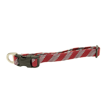 Vibrant Life Nylon Woven Reflective Dog Collar, Red, Large
