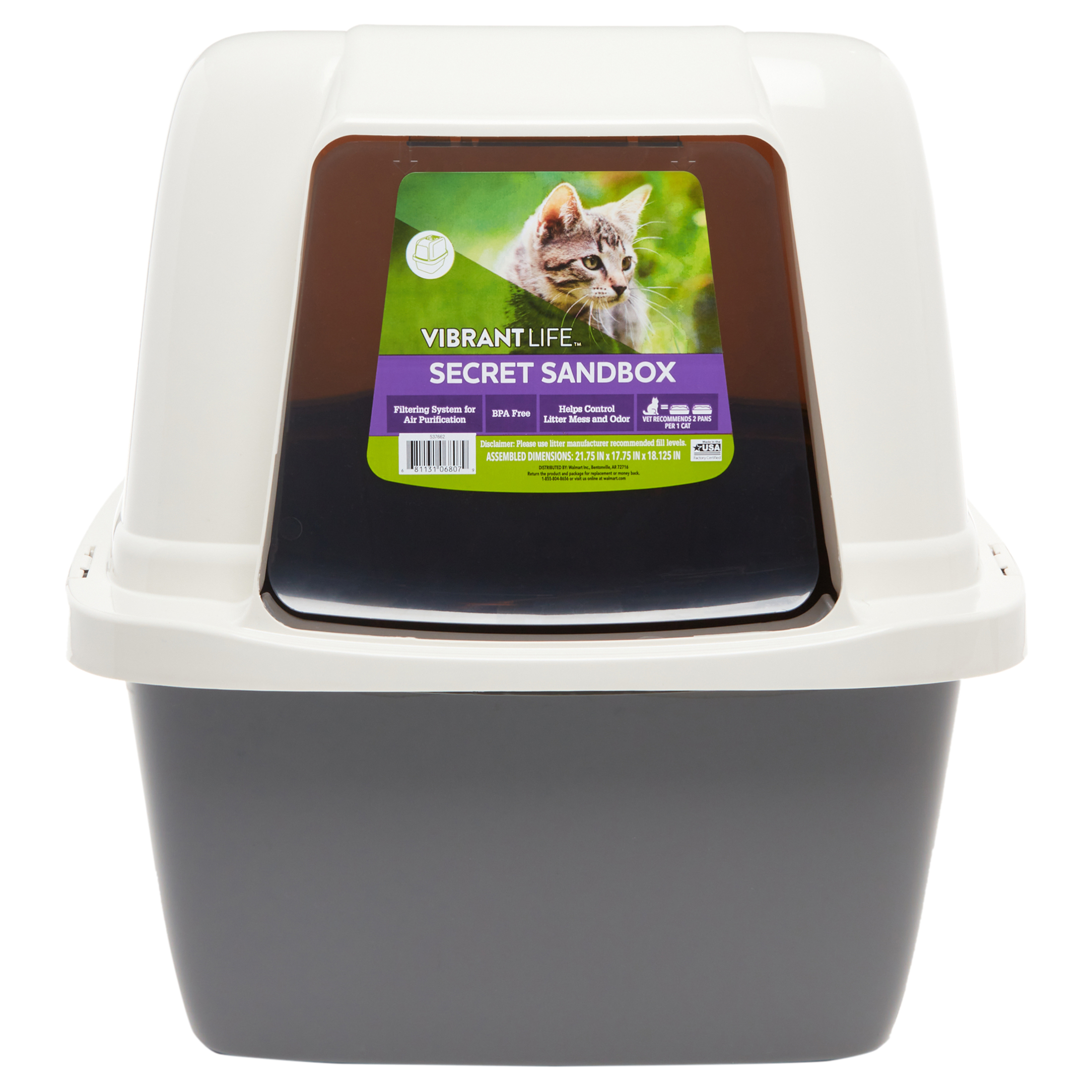 Closed litter box walmart discount
