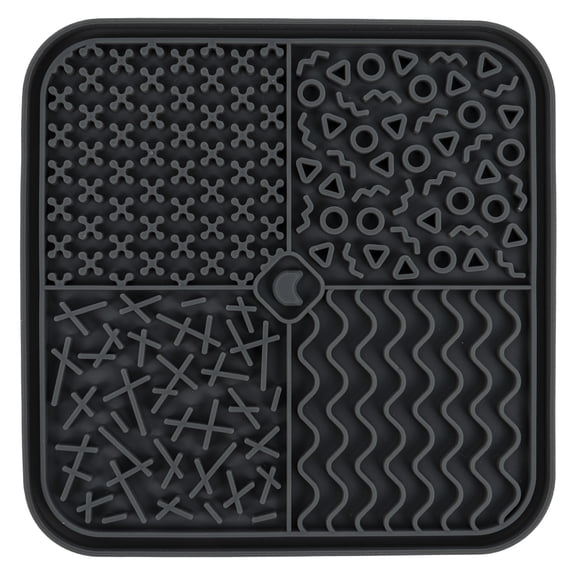 Vibrant Life Non-Slip Pet Lick Mat Gray Pet Feeding (1 Pack)