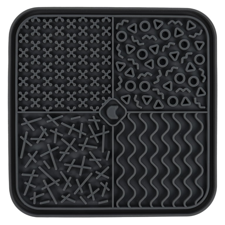 Vibrant Life Pet Lick Mat Silicone Slow Feeder, Gray, 8