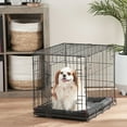 thumbnail image 1 of Vibrant Life Wire Dog Crate, Single-Door, Divider and Leak-Proof Tray, Metal, Foldable, Durable, Black, 18", 1 of 9