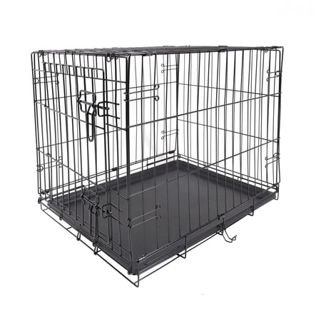 VIBRANT LIFE FOLDABLE 24″ METAL DOG TRAINING CRATE...