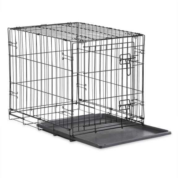 Vibrant Life Foldable 42" Wire Crate for Dogs with Divider and Leak-Proof Tray