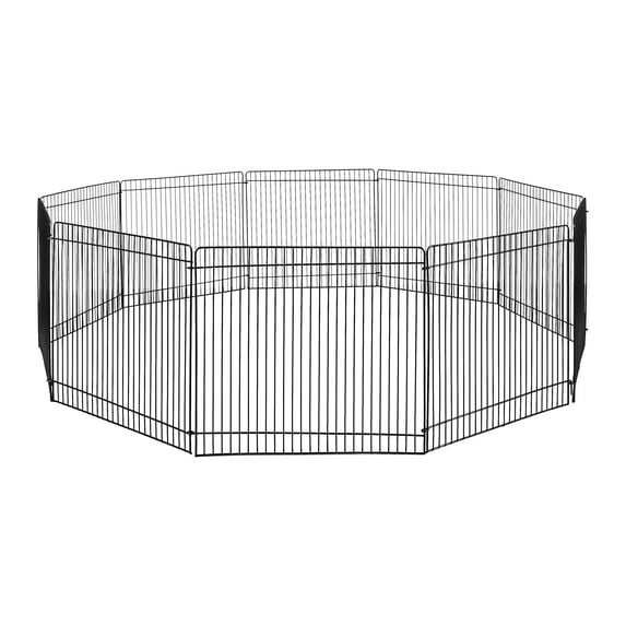 Vibrant Life Portable Steel Wire Play Pen for Small Pets, Customizable, 10 Panels, Indoor & Outdoor Use, 9" Tall