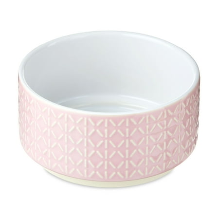 Vibrant Life Small Ceramic Pet Bowl, Pink, Dog