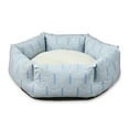 thumbnail image 1 of Vibrant Life Small Cozy Cuddler-Style Dog & Cat Bed, Blue Arch Print, 1 of 7