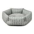 thumbnail image 1 of Vibrant Life Small Cozy Cuddler-Style Dog & Cat Bed, Gray Ikat Print, 1 of 7